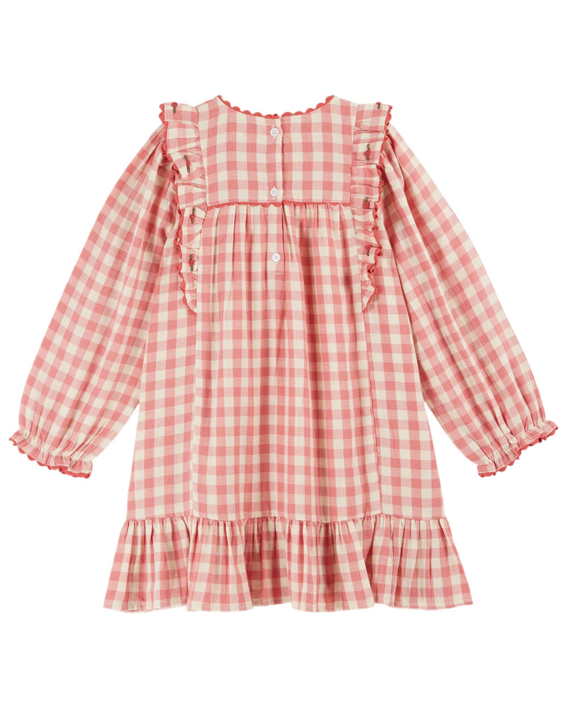 GINGHAM GAUZE DRESS AC074 - GINGHAM