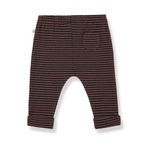 HENRIK STRIPED JERSEY pants - melanzana