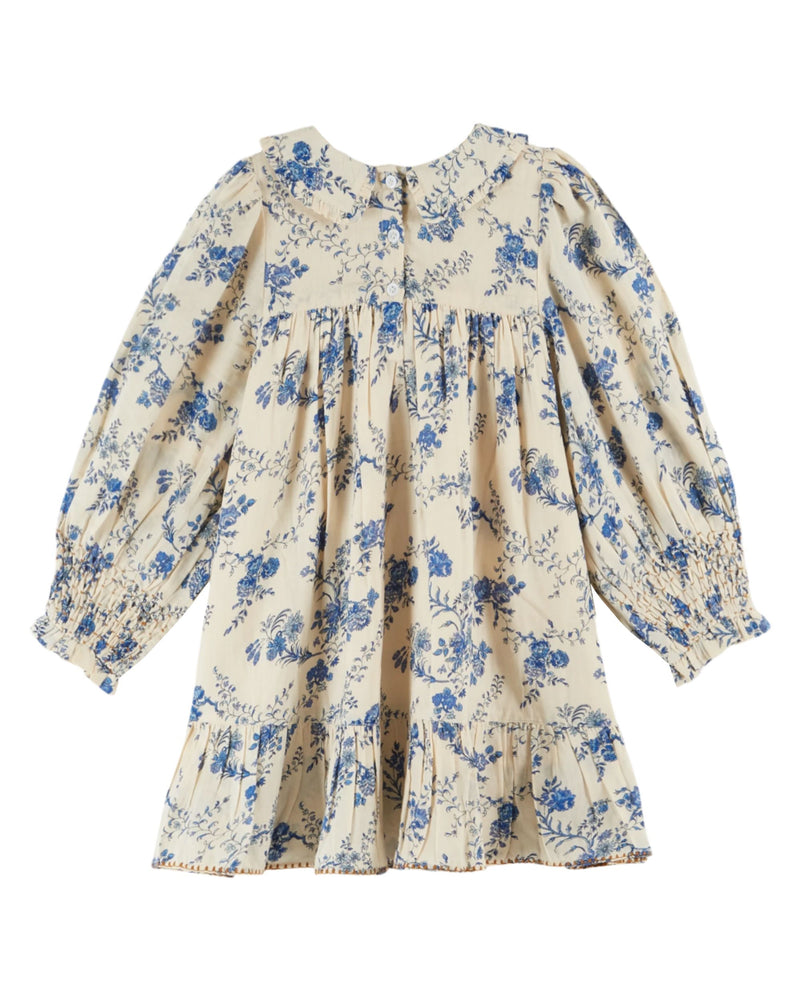 SMOCKED ORCHID BLEU DRESS AC071 - ORCHID BLEU