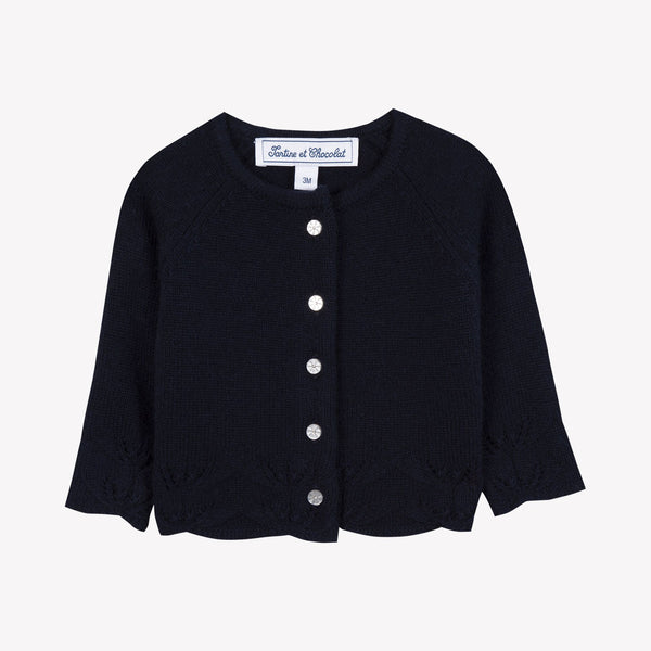 BABY MAISON DE CAMPAGNE CARDIGAN 4 - Marine (CB18101)