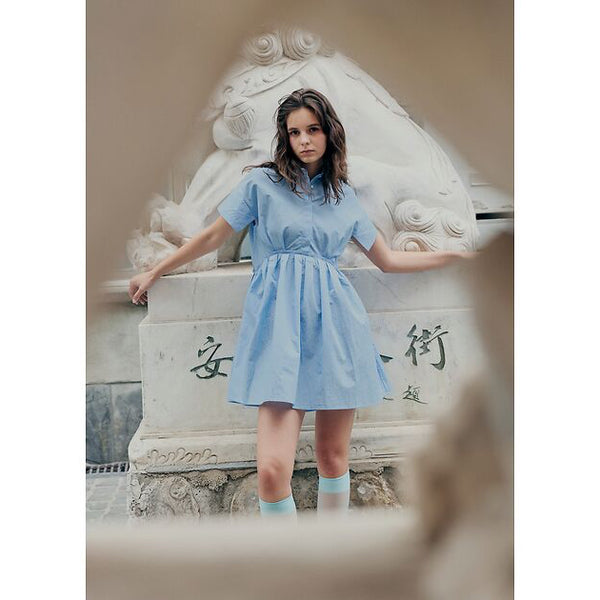 beach wedding bridesmaid dresses short Tiffany's Inspired Formal Dress Party Dress Knee Length Dress (BM10826S) – DaisyFormals-Bridesmaid and Formal in 59+ Colors BASQUE-WAIST please add $25.00 Jezika Tied Shoulder Mini Size:5Y/110