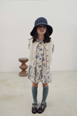 SMOCKED ORCHID BLEU DRESS AC071 - ORCHID BLEU
