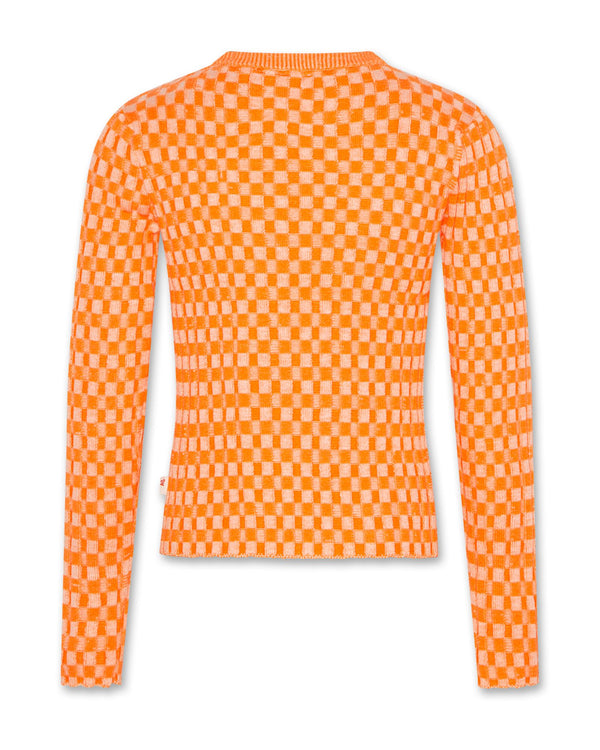 mel c-neck rib fluo orange