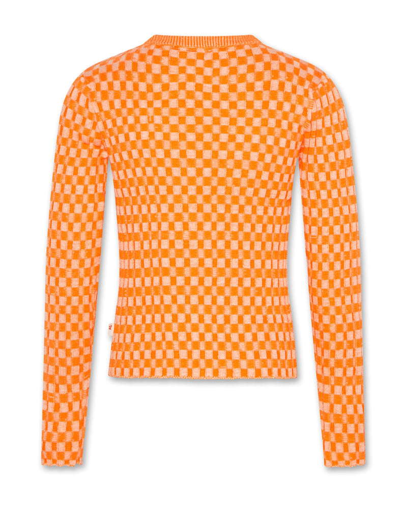 mel c-neck rib fluo orange