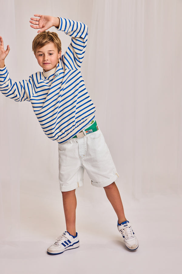 brad sweater stripe 000707 - bright blue