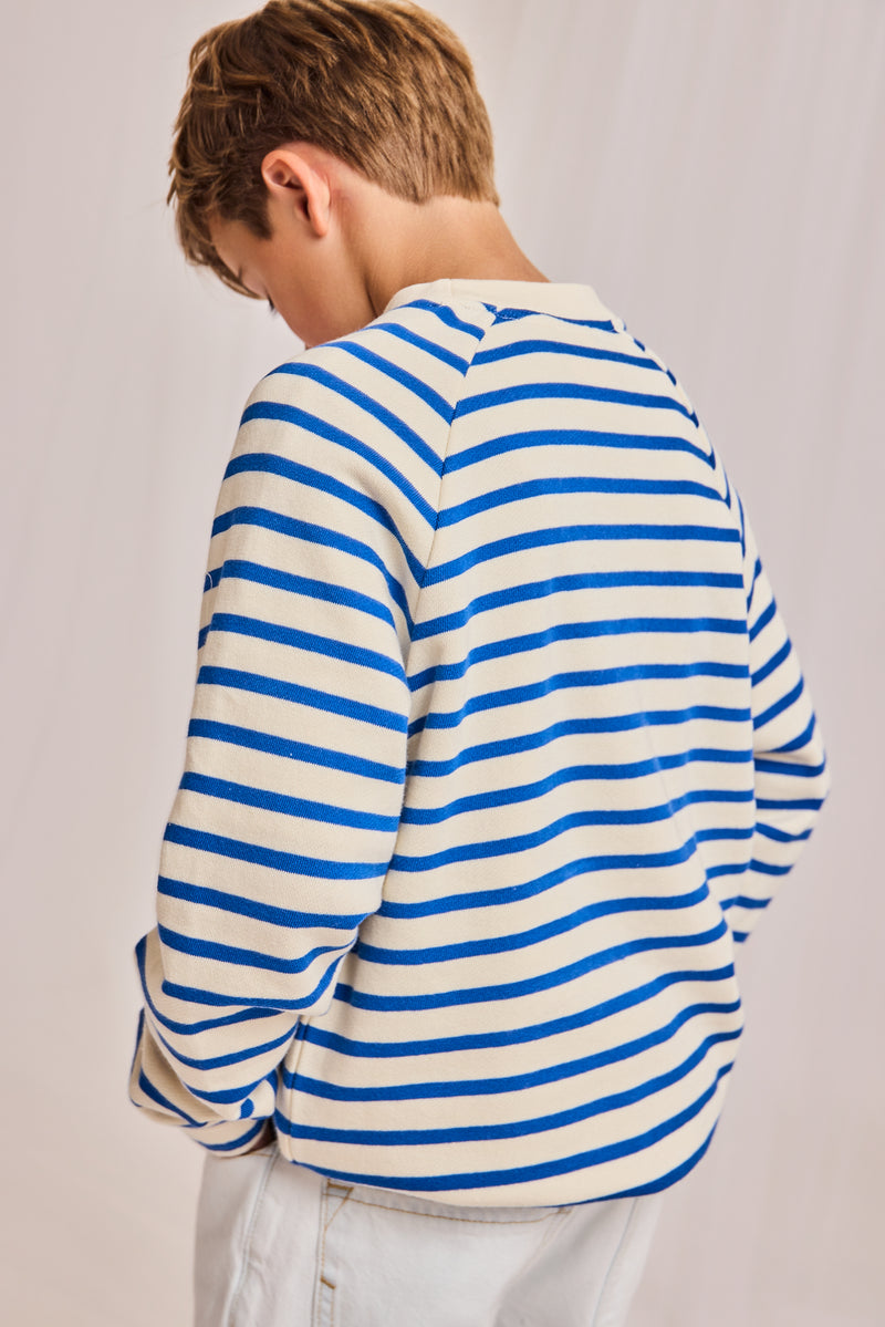 brad sweater stripe 000707 - bright blue