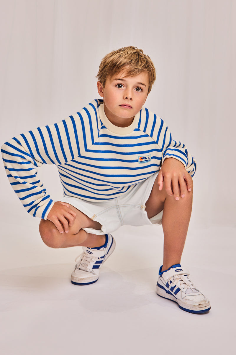 brad sweater stripe 000707 - bright blue