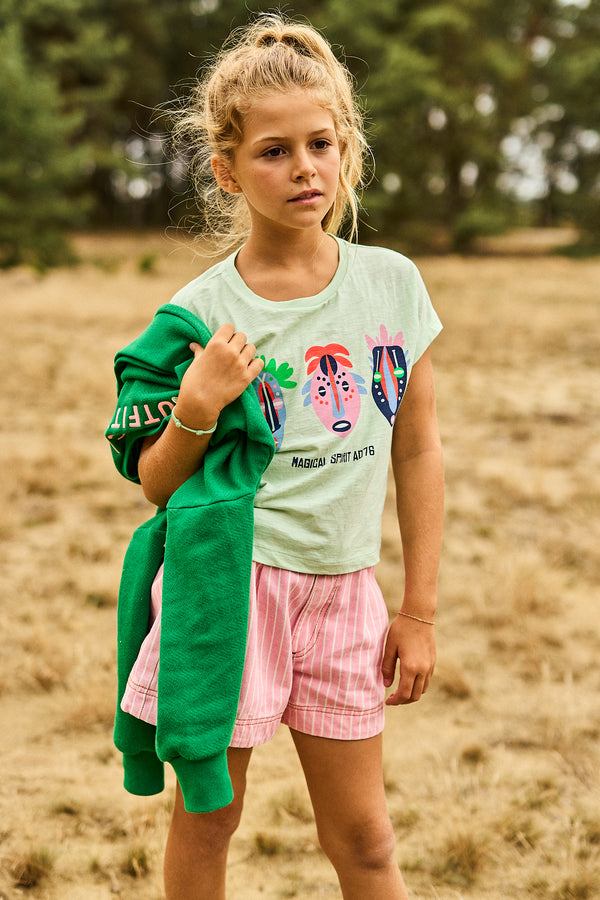 nyama striped shorts 000528 - pink