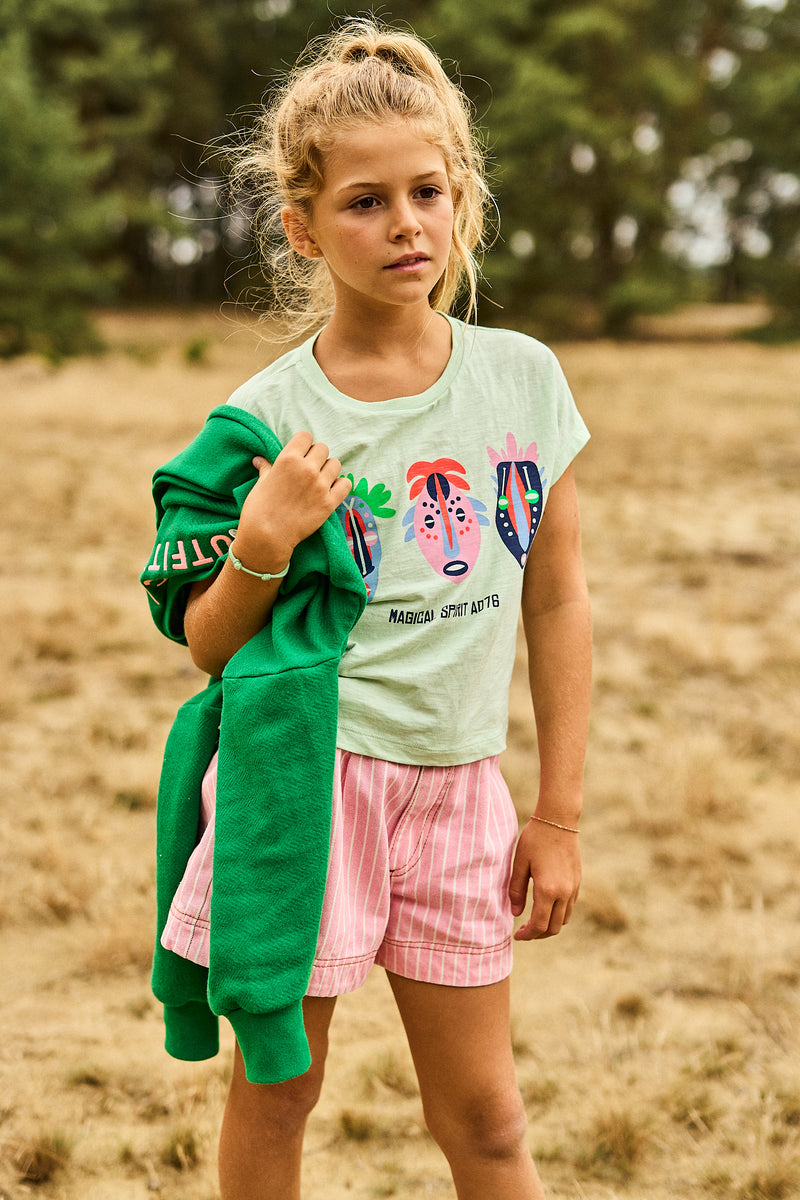 nyama striped shorts 000528 - pink