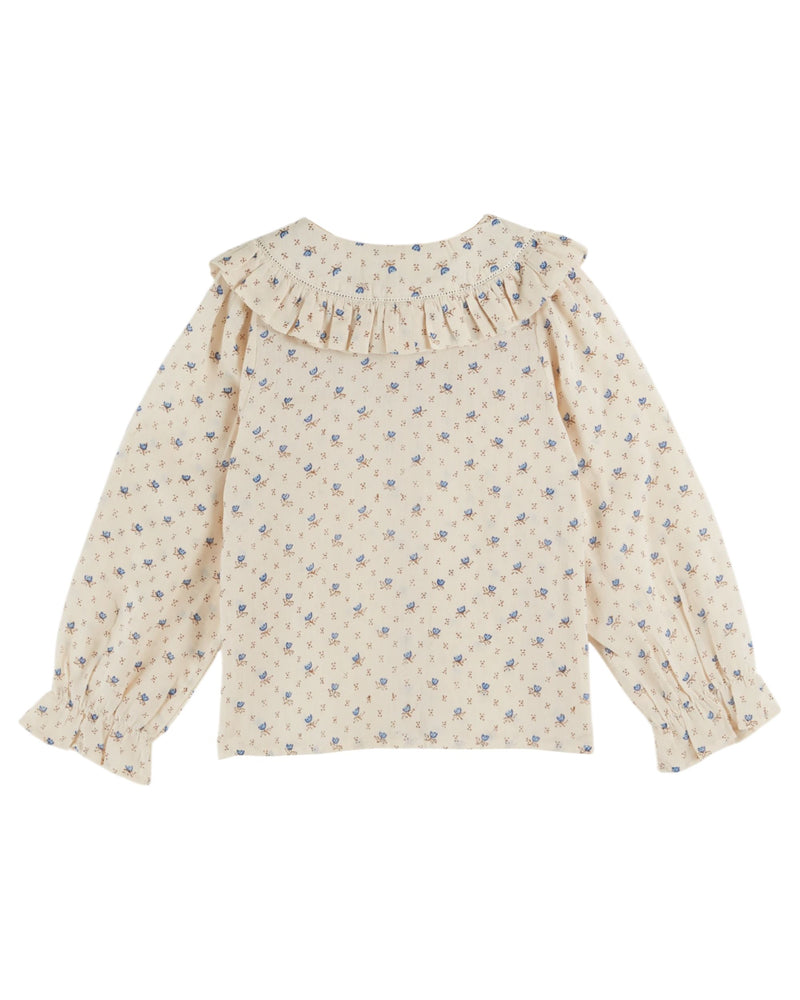 BLOCK PRINT BLOUSE AC042 - LAZULI