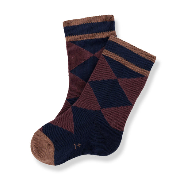JEPPE intarsia socks - dark-blue