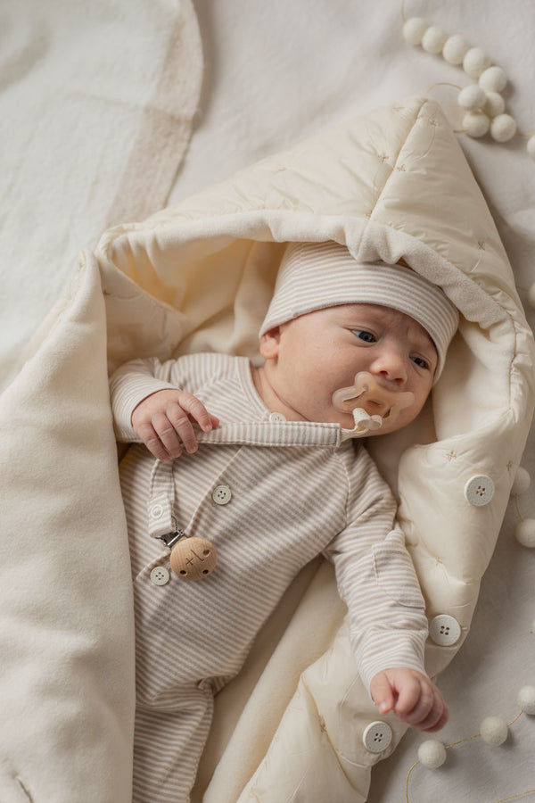 ANAIS NB PADDED MICROFIBER padded baby nest - ecru