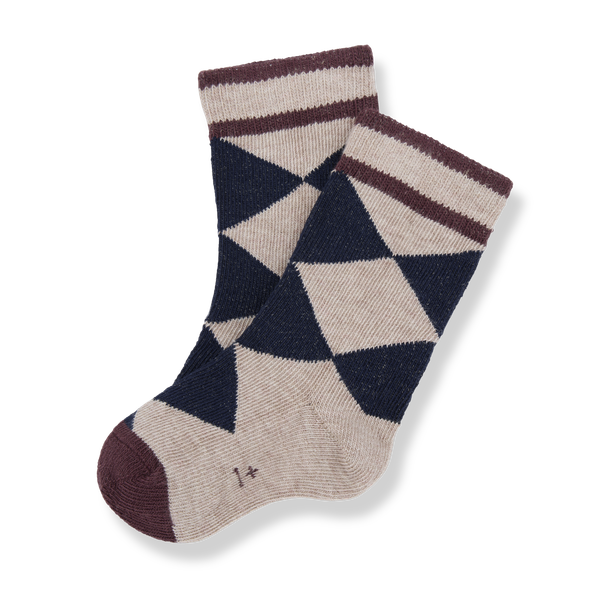 JEPPE intarsia socks - tortora