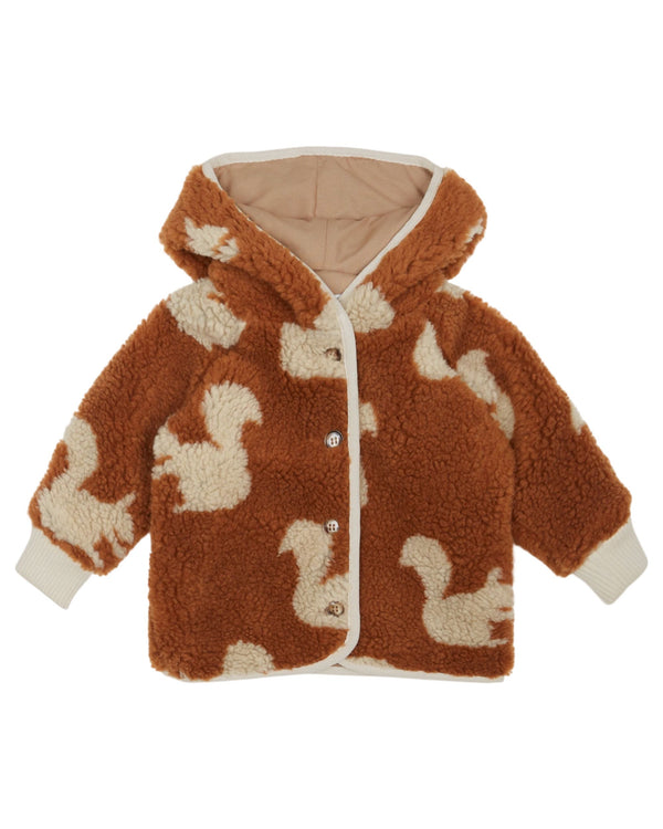 FAKE FUR BABY COAT AC174 - ECUREUIL