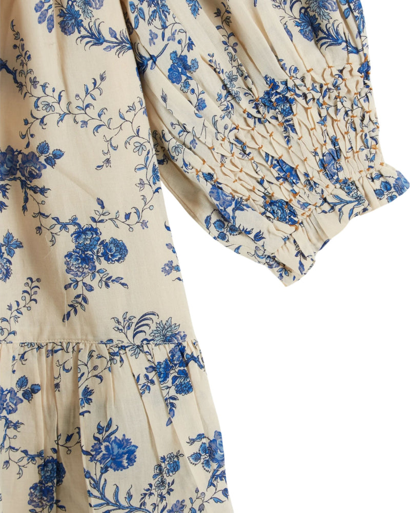 SMOCKED ORCHID BLEU DRESS AC071 - ORCHID BLEU