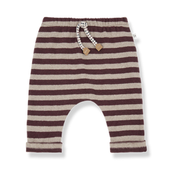 URIEL SOFT MEDIUM STRIPE FLEECE pants - castagna
