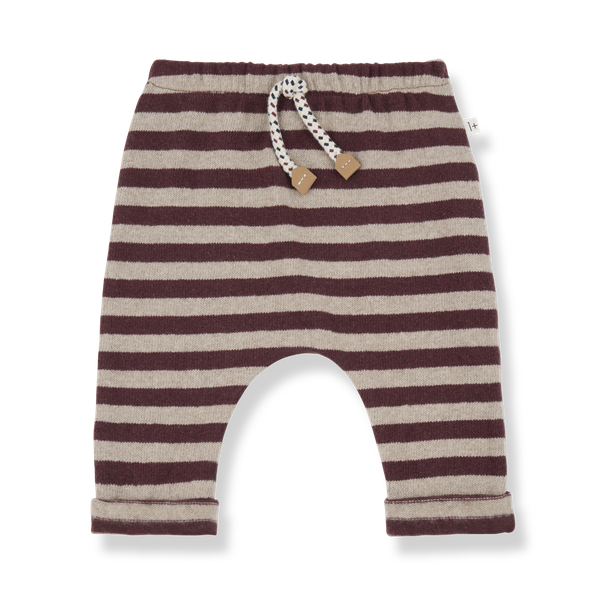 URIEL SOFT MEDIUM STRIPE FLEECE pants - castagna