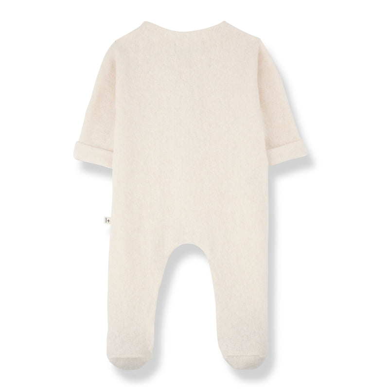 GAEL SOFT CAPSULE FLEECE jumpsuit w/feet - ecru