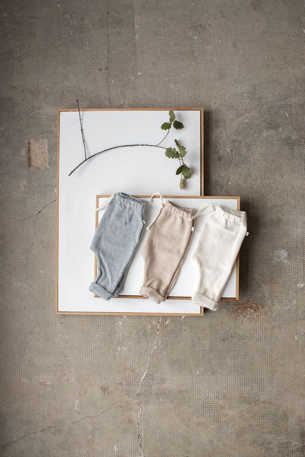 ALAIN SOFT PLAIN FLEECE pants - ecru