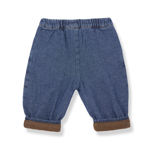 SIGRID WASHED DENIM lined pants - denim