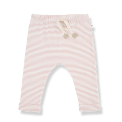 HUGO STRIPED ORGANIC JERSEY pants - nude