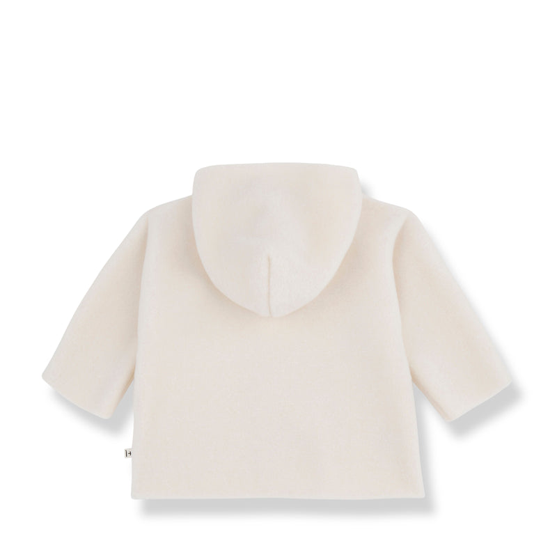 AYALA BAMBOO POLAR hooded jacket - ecru