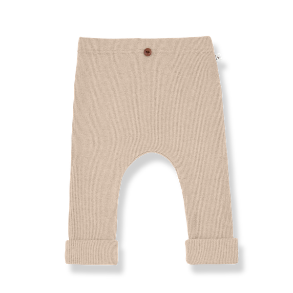 MARTI PLAIN RIB JERSEY leggings - tortora