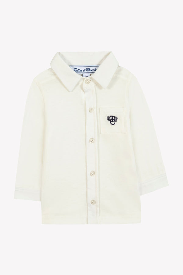 BABY PETIT ROBOT CHEMISE7 - Nacre (cb12111 )