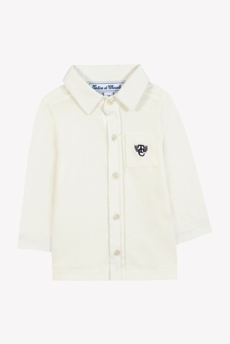 BABY PETIT ROBOT CHEMISE7 - Nacre (cb12111 )