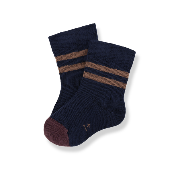 SOREN ribbed plain socks - dark-blue