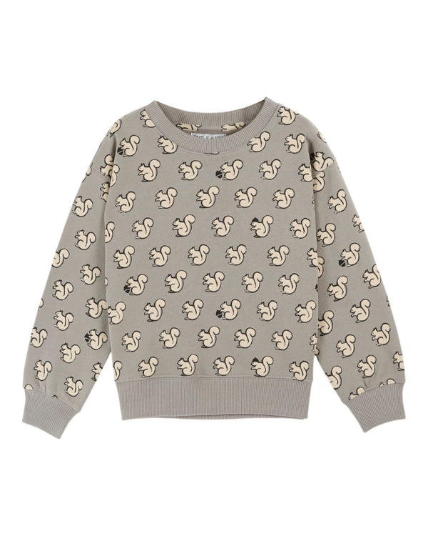 SQUIREL ALL OVER PRINTED SWEATSHIRT AC101 - GRIS CLAIR