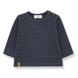 OLAF STRIPED JERSEY l.sleeve t-shirt - denim