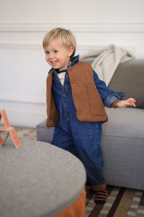VITUS WASHED DENIM lined overall - denim