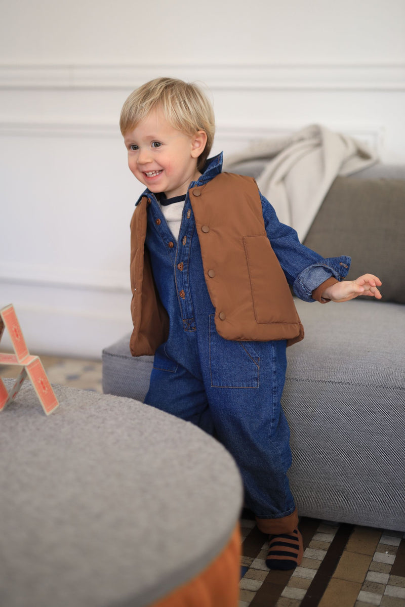 VITUS WASHED DENIM lined overall - denim