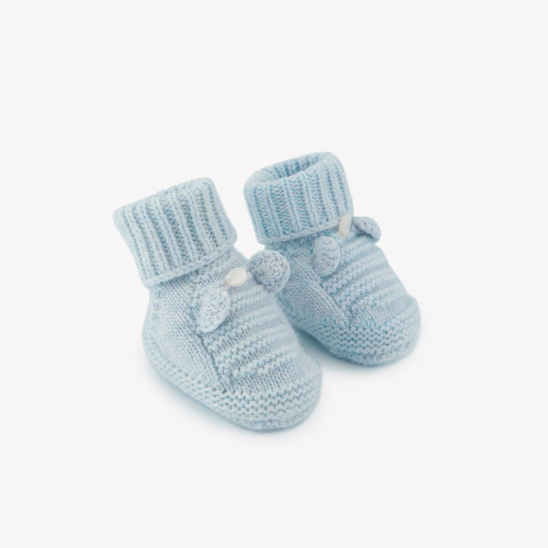 PREMIER TROUSSEAU GARCON CHAUSSONS2 - Bleu Céleste chiné (CB89010)