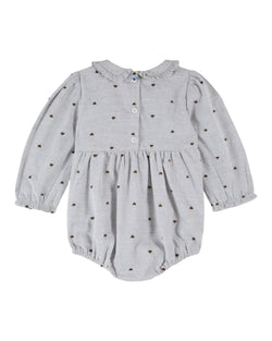 HEART SMOCKED BABY ROMPER AC205 - COEUR