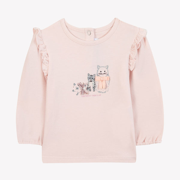 BABY PETITS TRESORS TEE-SHIRT 1 - Rose pâle CB10001
