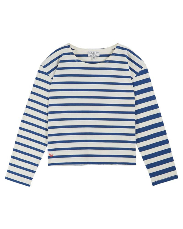 STRIPED T-SHIRT IDA-CYBELE - ECRU/NAVY