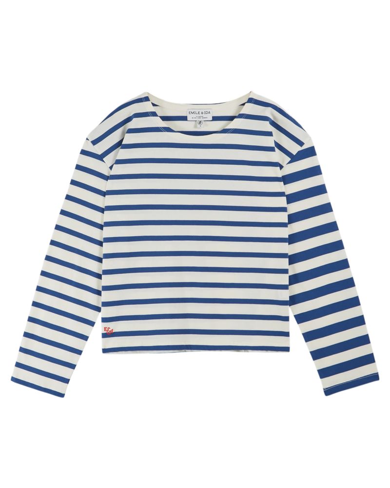 STRIPED T-SHIRT IDA-CYBELE - ECRU/NAVY
