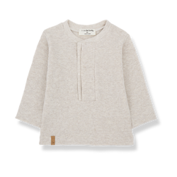 RALF PLAIN RIB JERSEY henley t-shirt - rice