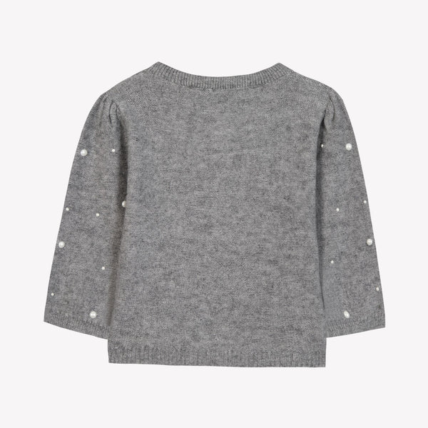 BABY PREPPY WINTER CARDIGAN 8 - Gris moyen chiné CB18141