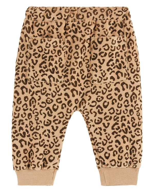 PRINTED TERRY JOGGER - LEOPARD