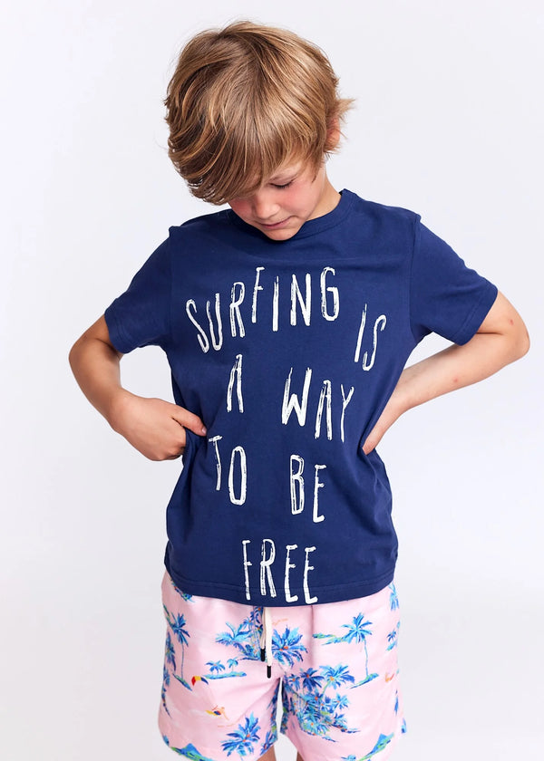 mat t-shirt surfing - indigo