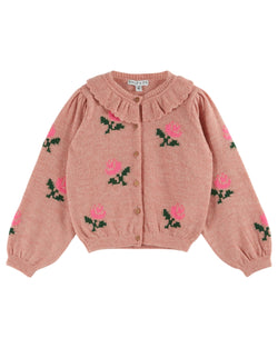FLOWERS CARDIGAN AC124 - ROSE