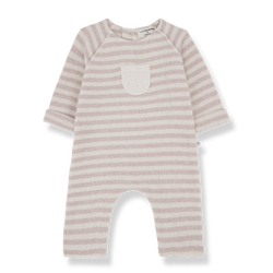 SACHA SOFT STRIPED FLEECE jumpsuit - nude (light pink)