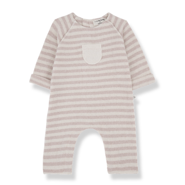 SACHA SOFT STRIPED FLEECE jumpsuit - nude (light pink)
