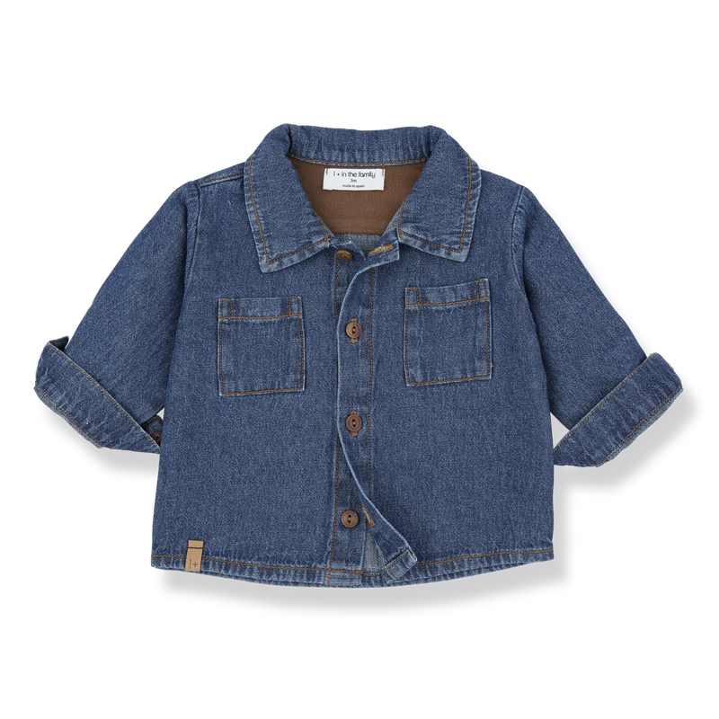 VIGGO WASHED DENIM shirt - denim