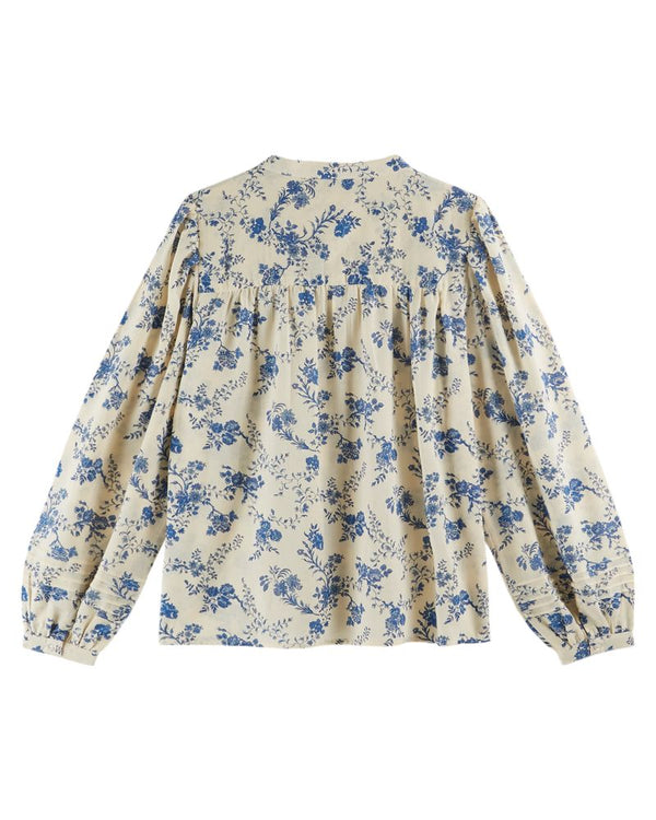 PRINTED BLOUSE IDA-CECILIA2 - ORCHID BLEU
