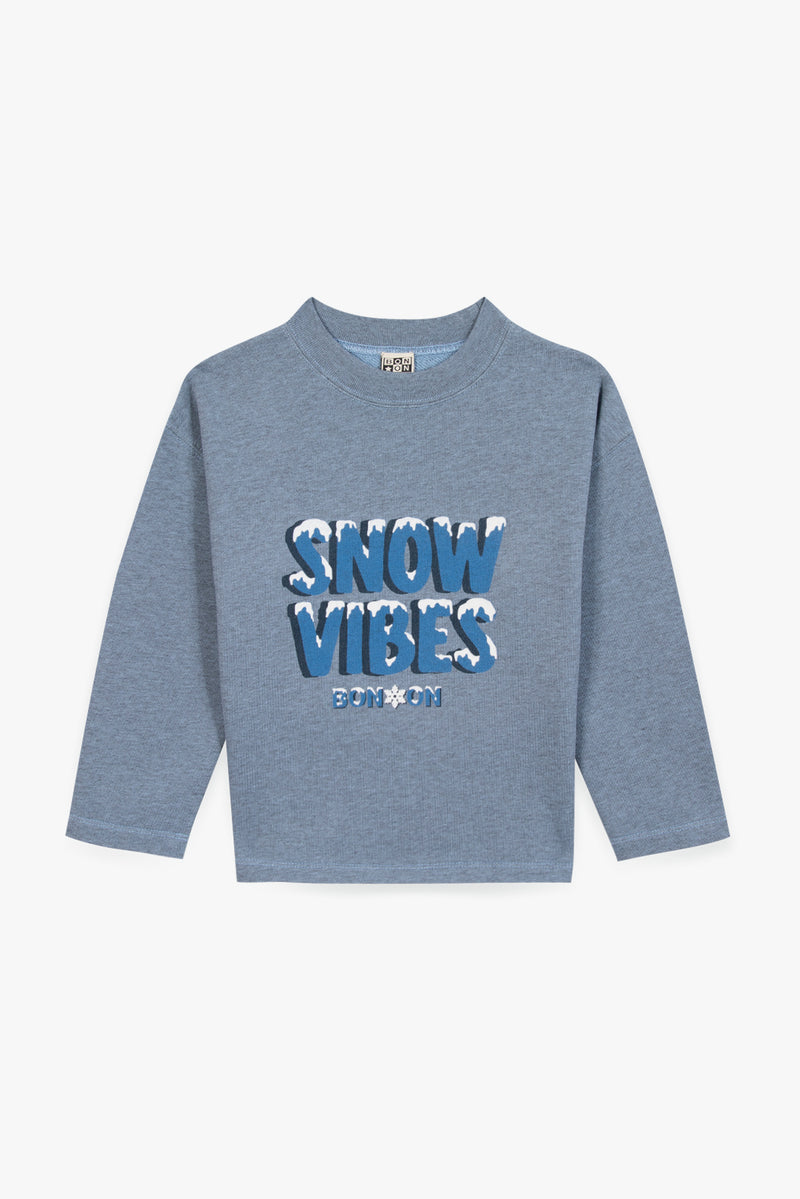 LAUREL SNOWVIBE Sweatshirt - BLEU GIVRE