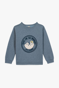 SMILE MOUNTAIN Sweatshirt - BLEU GIVRE